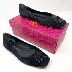 Tory Burch Black Suede Flats